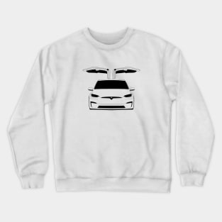 Tesla Model X Grill Black Outline Crewneck Sweatshirt